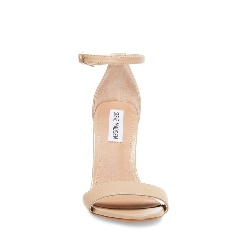 Sandalias Tacones Steve Madden Carrson Cuero Mujer Beige | ES YF1E48